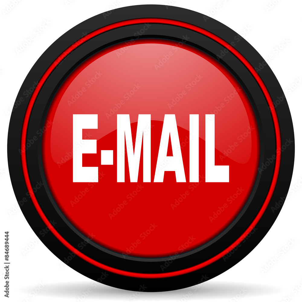 email red glossy web icon