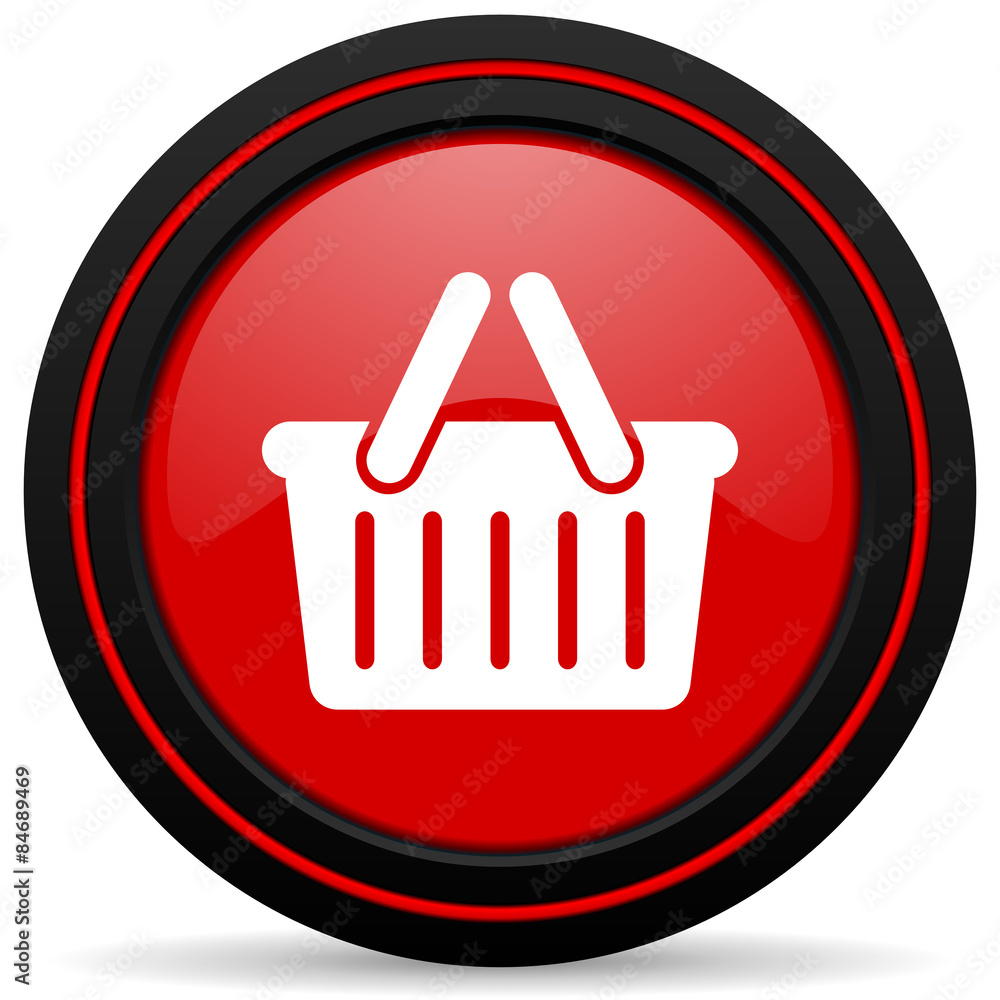 cart red glossy web icon cart red glossy web icon