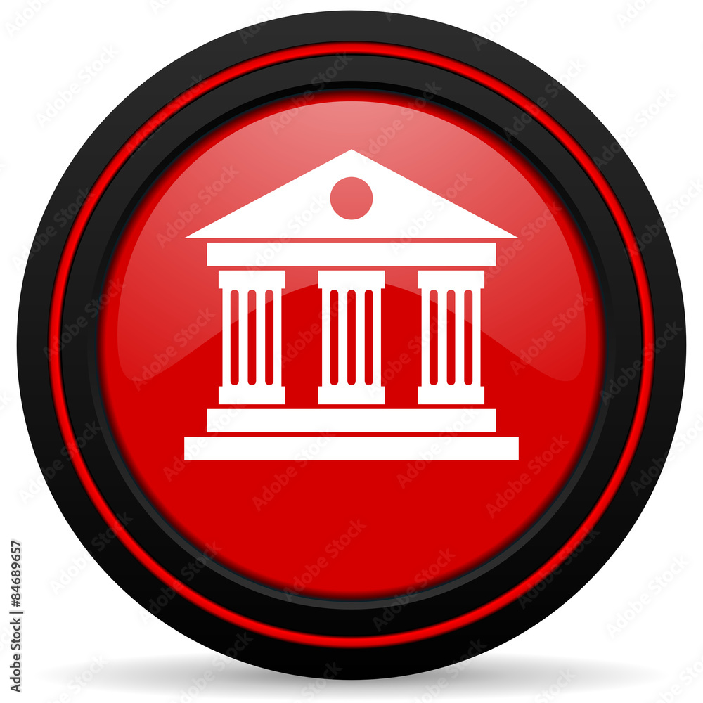 Obraz premium museum red glossy web icon