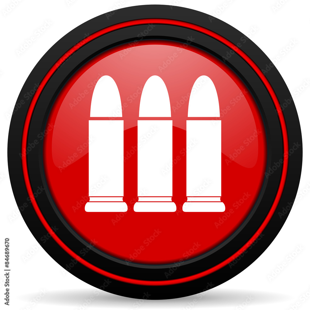 ammunition red glossy web icon ammunition red glossy web icon