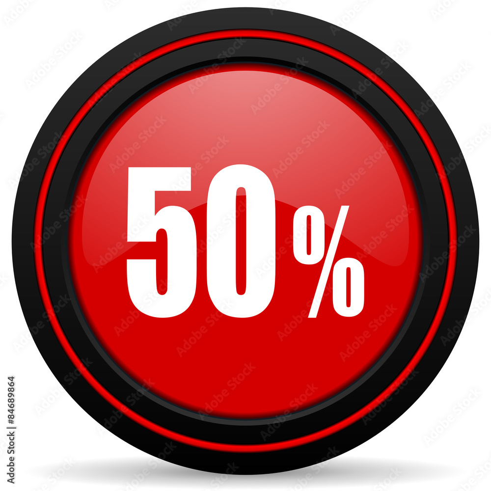 50 percent red glossy web icon 50 percent red glossy web icon