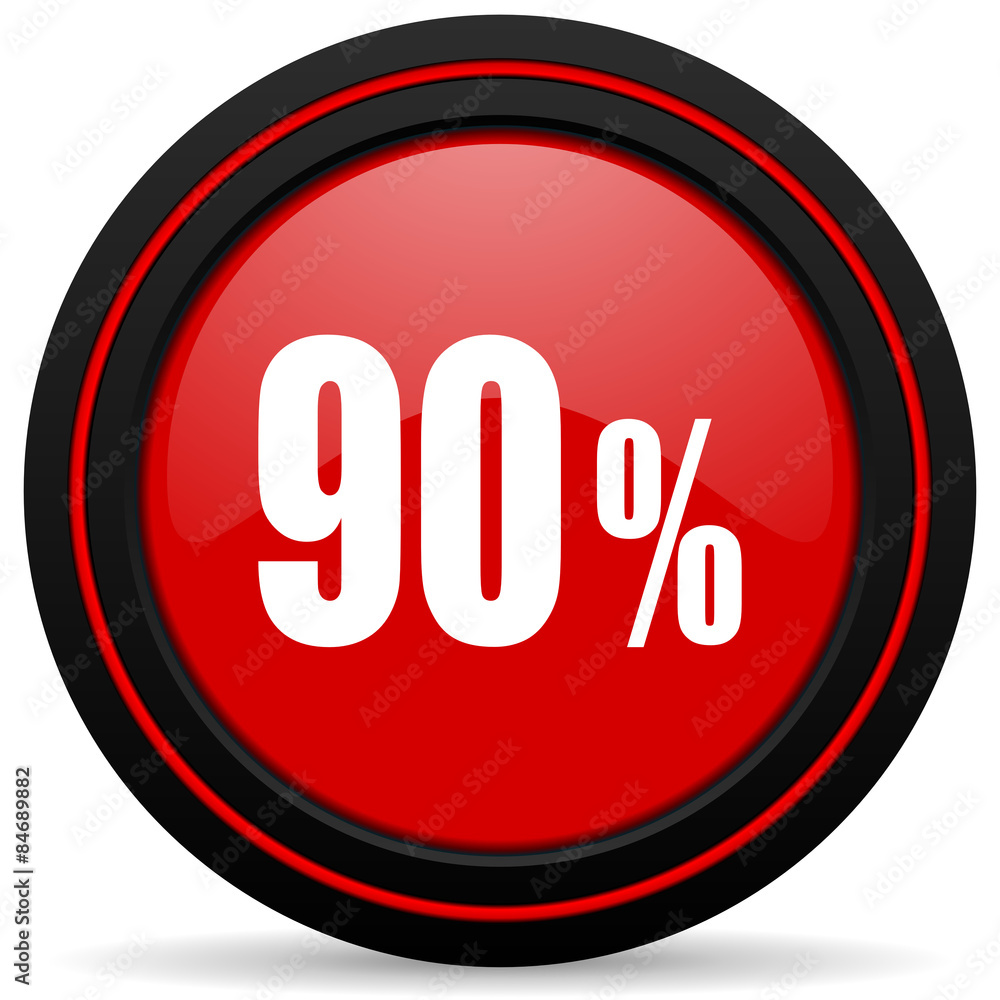 90 percent red glossy web icon 90 percent red glossy web icon