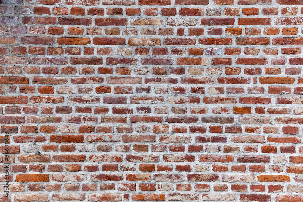 Fototapeta premium Old brick wall, medieval masonry