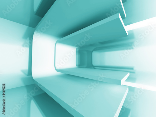 Abstract Blue Futuristic Architecture Background