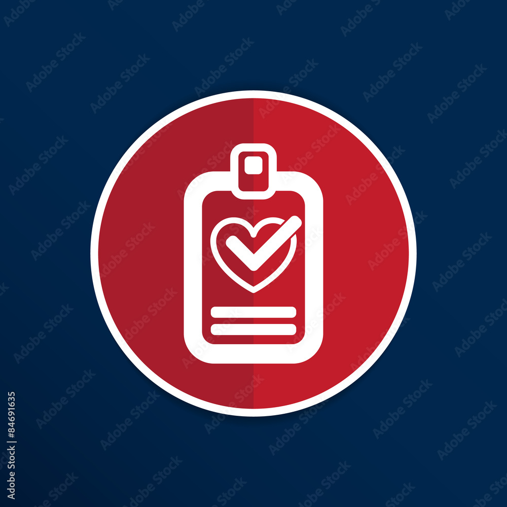 heart and tick icon health medical sign symbol heart and tick icon health medical sign symbol