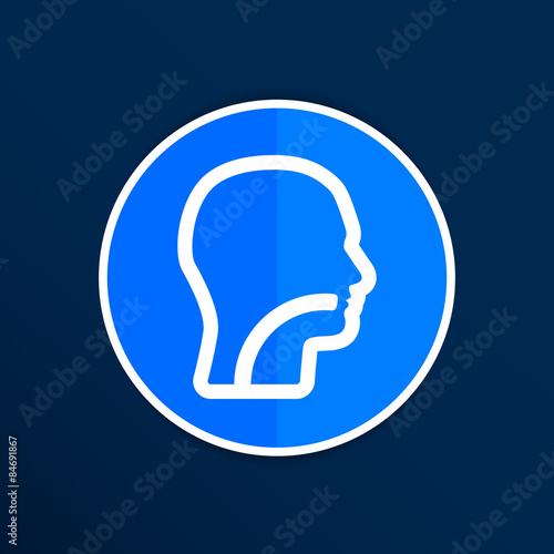 Ear, nose and throat symbol - vector illustration