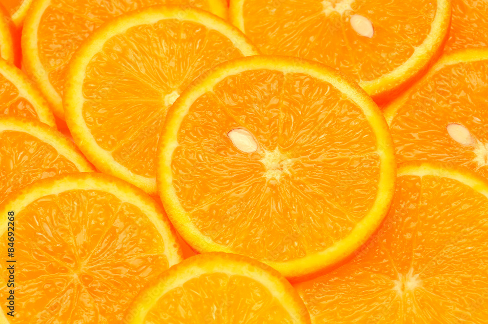 Orange slice closeup Orange slice closeup