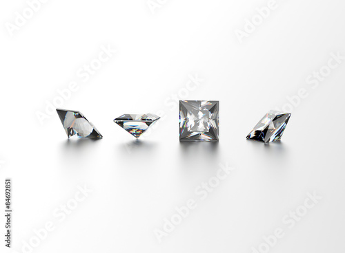 Square shape gemstone. Jewelry background