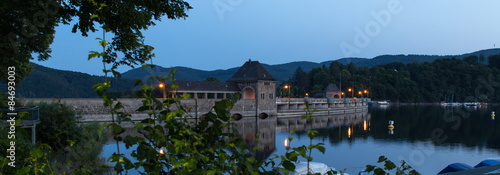 edersee dam germany in the evening