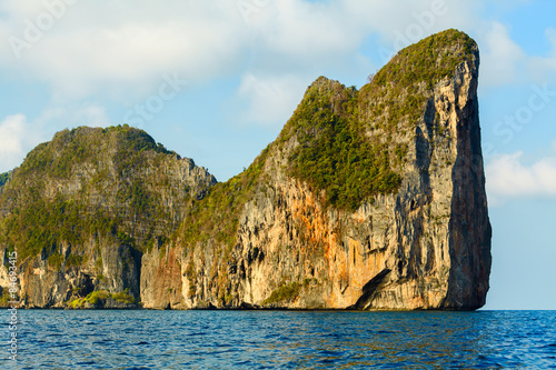 Big rocks island on blue tropical Thailand sea
