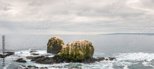 Large stones in the ocean