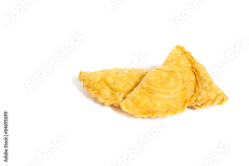 curry puffs isolated on a white background.