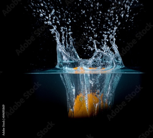 Fruit Splashing into water.