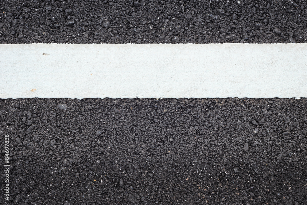 Fototapeta premium asphalt road texture with white stripe
