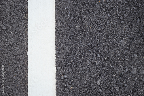 asphalt road texture with white stripe