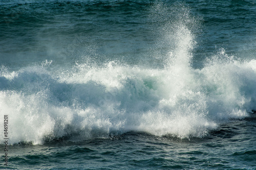 White water surf from ocean wave