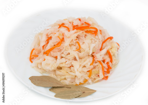 sauerkraut in a white plate