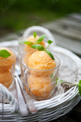 Canvas Print Tropical fruit sorbet