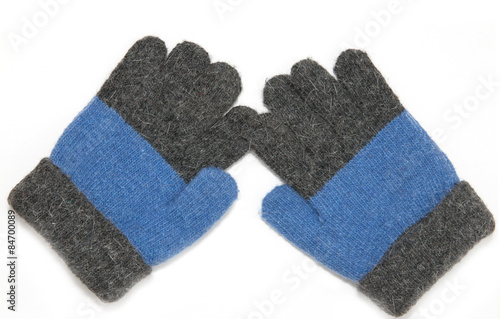 children's gloves on a white background