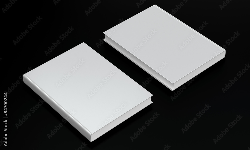 Naklejka premium book mocup on dark background