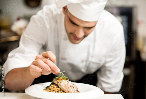 Grilled tuna fish with vegetables