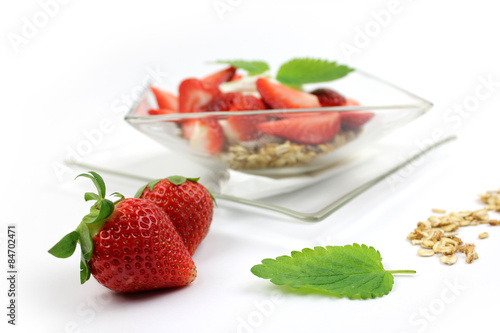 Fototapeta Naklejka Na Ścianę i Meble -  Muesli with strawberries