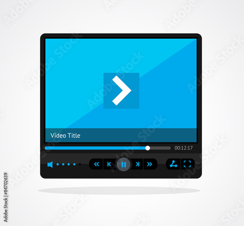 Vector video player skin