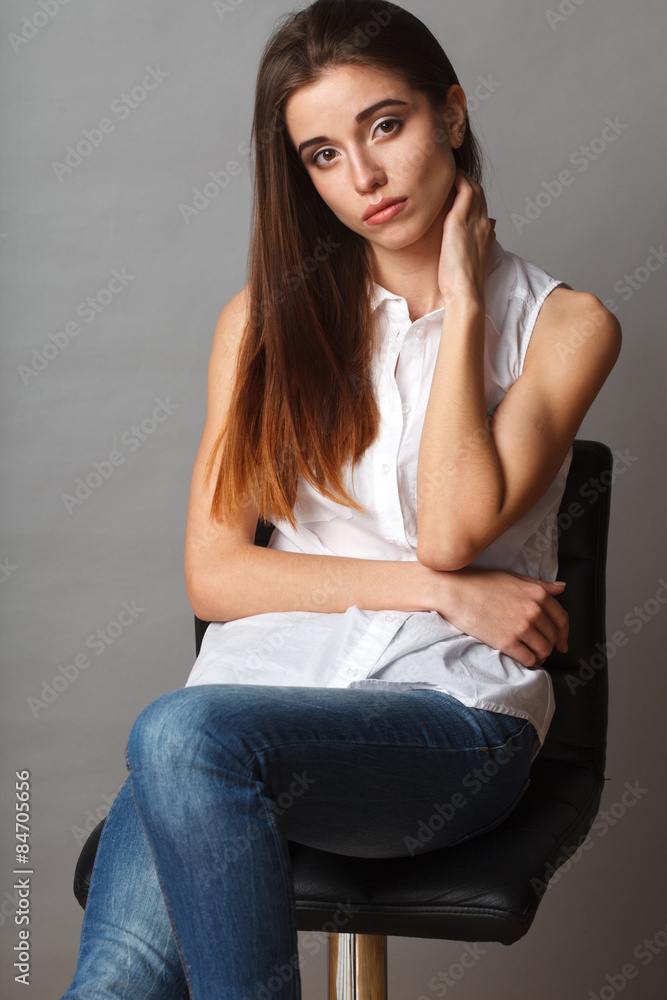 beautiful fashion model posing at studio beautiful fashion model posing at studio