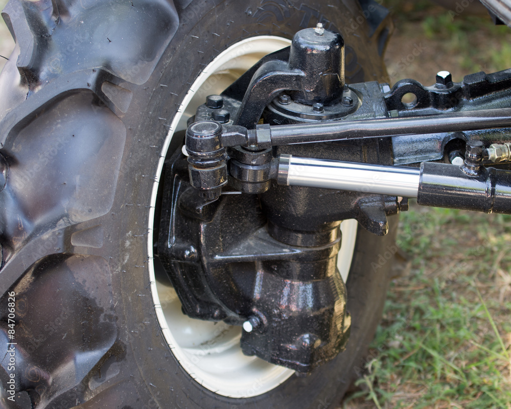 Naklejka premium Tractor wheel
