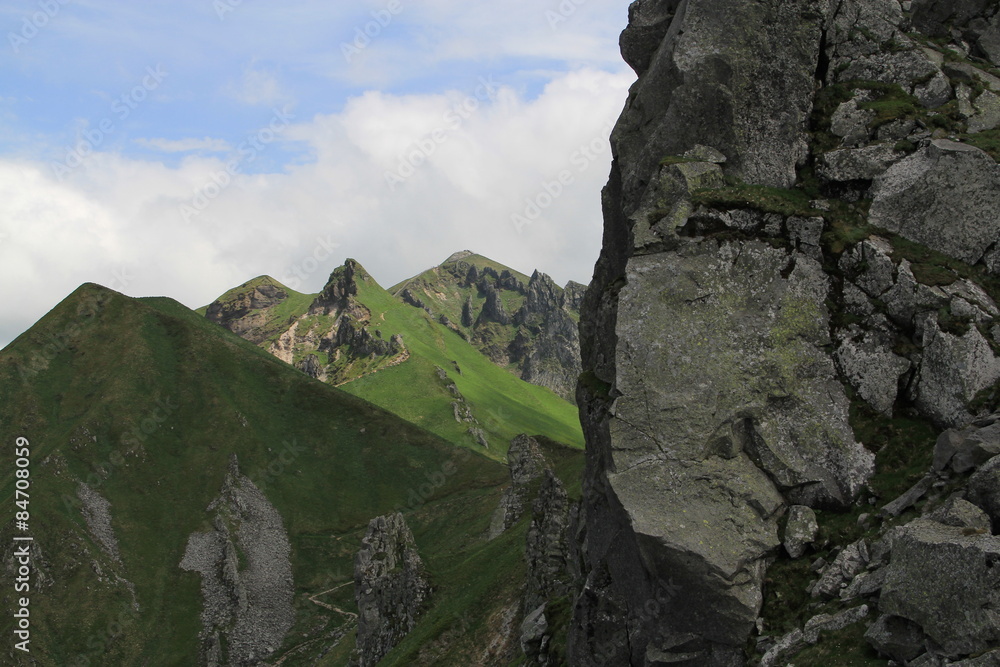 Naklejka premium crêtes du Sancy, Auvergne