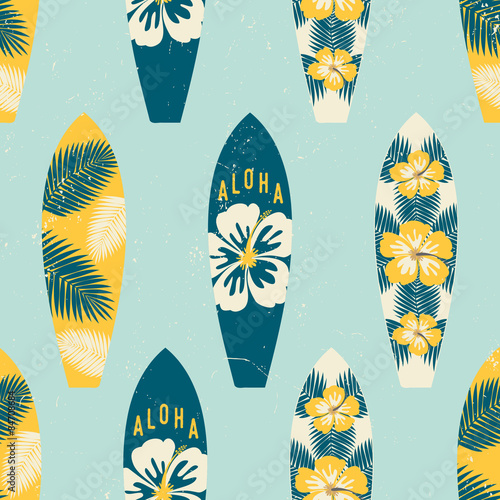 Surf Boards Seamless Pattern