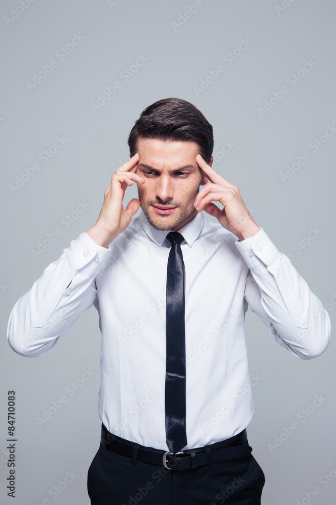 Portrait of a businessman thinking Portrait of a businessman thinking
