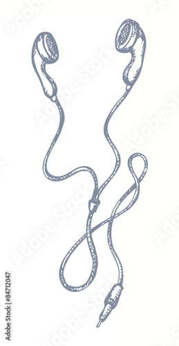 Headphones. Vector drawing