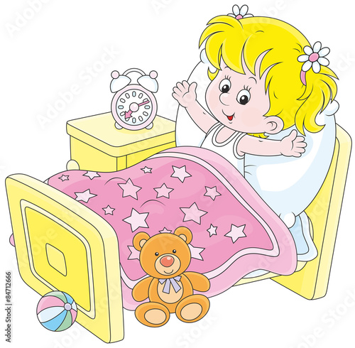 Girl waking up