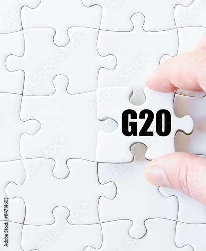 Last puzzle piece with word G20