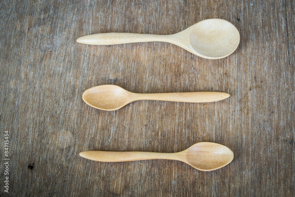 wood spoons on wooden