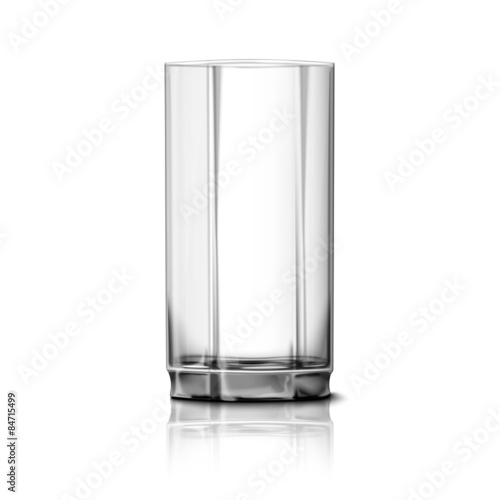 Realistic Vector glass isolated on white background with
