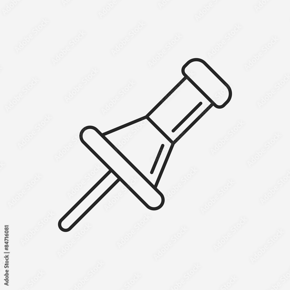push pin line icon push pin line icon
