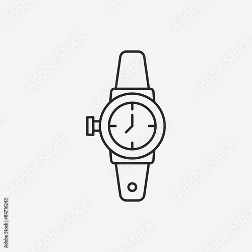 watch line icon