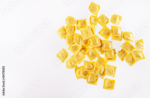 Fototapeta ravioli on white