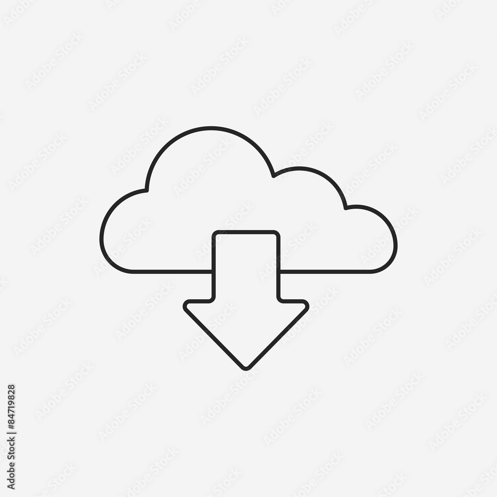 i-cloud line icon i-cloud line icon