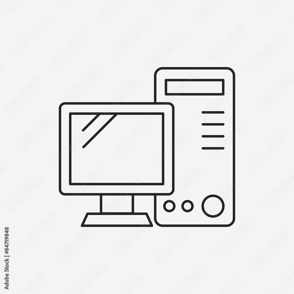 computer line icon computer line icon