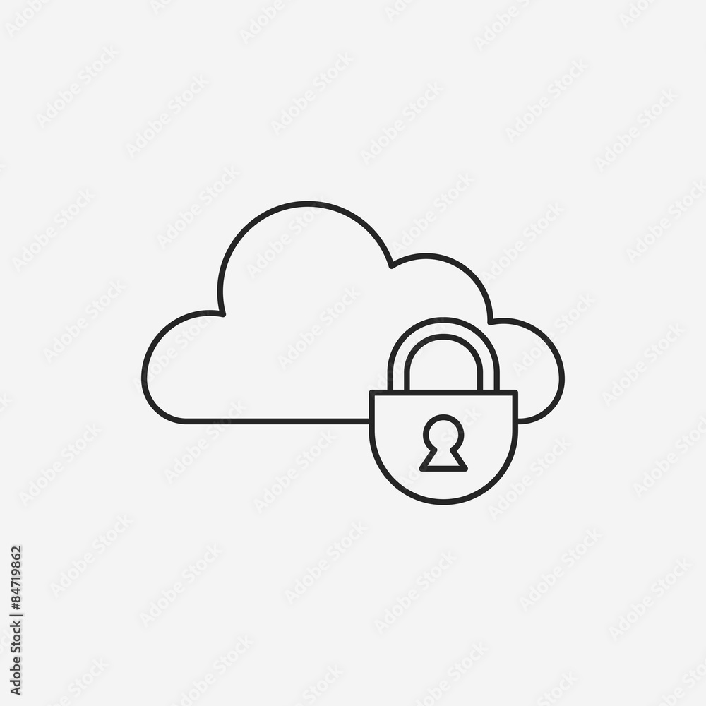 i-cloud line icon i-cloud line icon