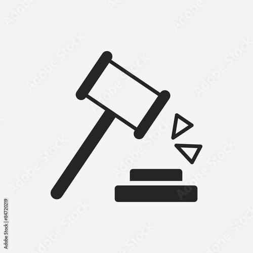 financial hammer icon