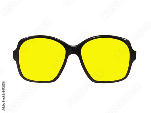 Yellow glasses.Isolated.