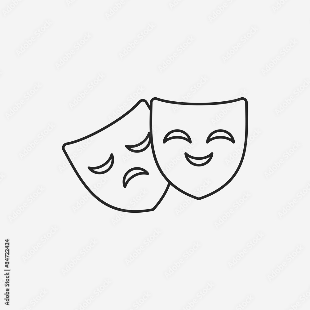 opera mask line icon opera mask line icon