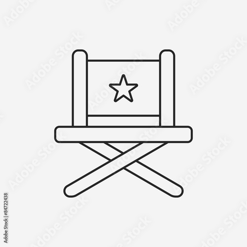 director chair line icon