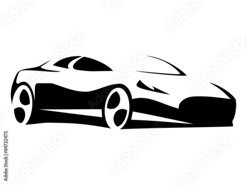 Silhouette sport car black
