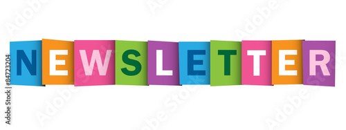 NEWSLETTER Overlapping Letters Vector Icon