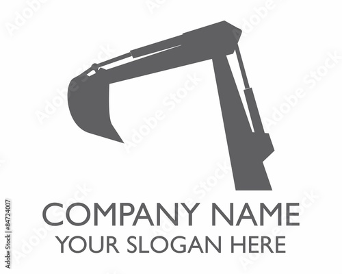 excavator mining gray silhouette